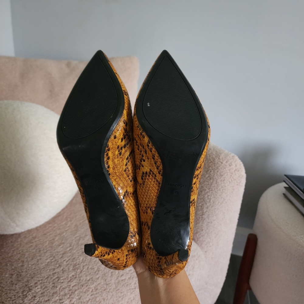 Mango Snakeskin Print Heels - Picture 4 of 4